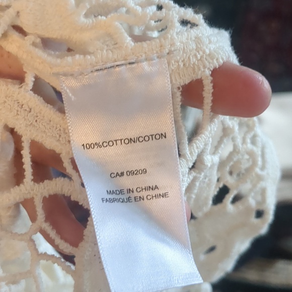 Cream Crochet Open-Knit Top - Picture 4 of 4